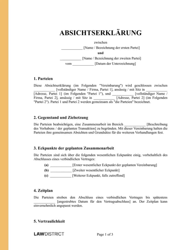 de-absichtserklaerung-vorlage-bespiel